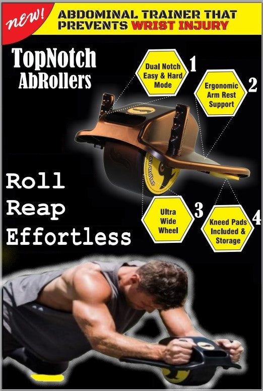 Are there any safety precautions to take when using a Top Notch Ab Roller?